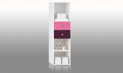 Unbranded Jesper Kids White and Pink Bookcase