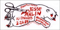 Unbranded JESSE MALIN - Limited Edition Concert Poster - by Print Mafia and Leia Bell