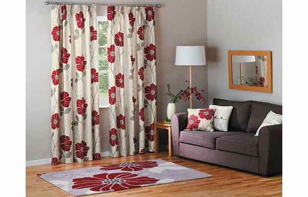 Unbranded Jessica Pencil Pleat Curtains 168x183cm -