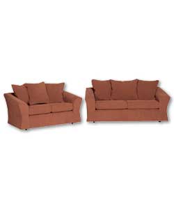 Jessica Terracotta 3 Seater Plus 2 Seater Suite