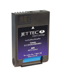 Jet Tec Canon BJ1-643C Cyan Comapitable Colour Cartridge