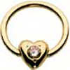 Jewelled Heart Bar Closure Ring
