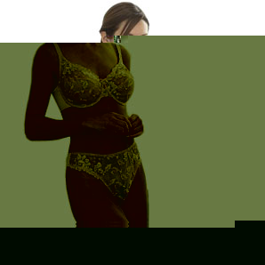 JFW gold-coloured underwired bra with an embroider