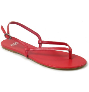 Round toe toe post leather flip flop with buckled back strap detail. The Jilliam sandal the ideal sh