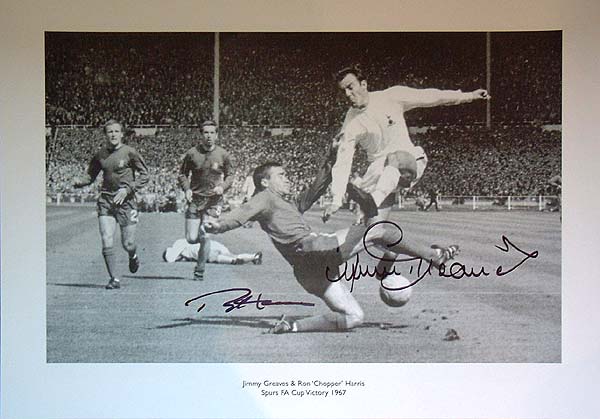 Unbranded Jimmy Greaves and Ron Harris signed print and#8211; 1967 FA Cup Final
