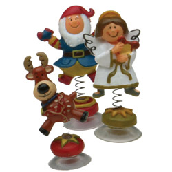Jingle Rock Xmas Suction Charms - Set of 6