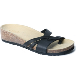 A comfortable leather foot bed sandal, the Jirnoff flip flop features an asymmetric toe thong detail