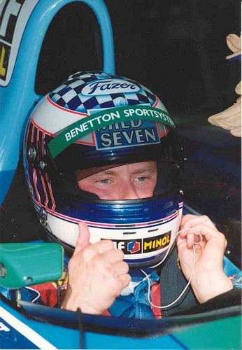 JJ Lehto Cockpit Photo (9cm x 13cm)