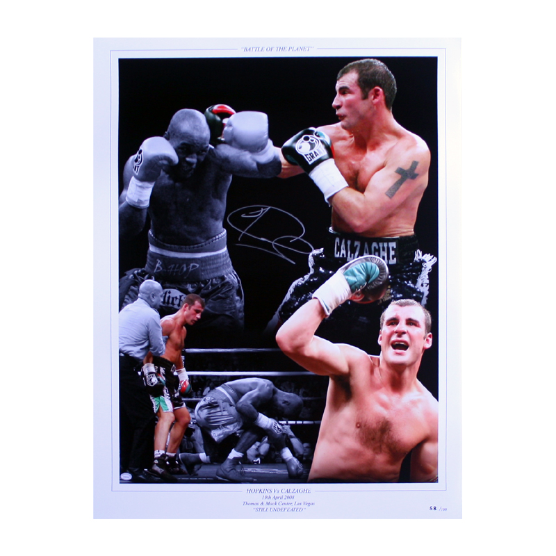 Unbranded Joe Calzaghe Signed Print: Battle Of The Planet