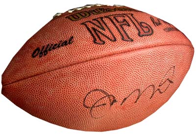 Unbranded Joe Montana Autographed Wilson NFL Pro Football
