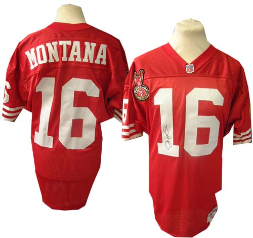 Unbranded Joe Montana San Francisco 49ers Autographed Home/Red Jersey