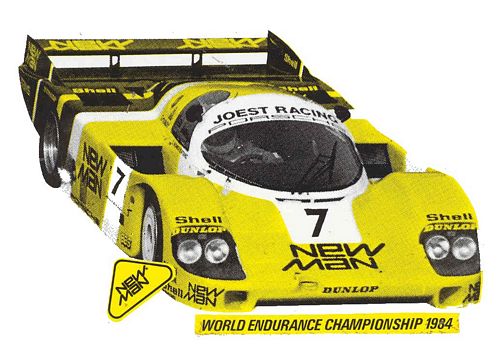 Joest Porsche ``New Man`` Sticker (12cm x 8cm)