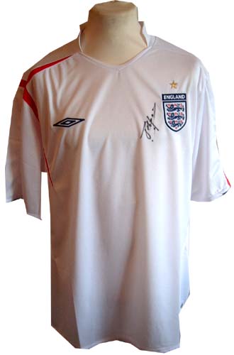 Unbranded John Barnes signed England shirt