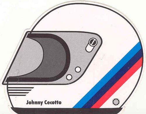 Johnny Cecotto Helmet Sticker (7cm x 6cm)