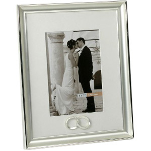 Unbranded Joined Rings Silverplated Wedding Frame