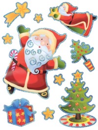 Unbranded Jolly Santa Window Decoration