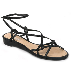 A versatile and cute strappy flip flop, the Jor sandal features a low wood wedge, ankle strap and lo