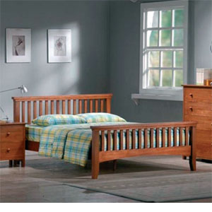Joseph- Osido 4FT 6" Double Wooden Bedstead