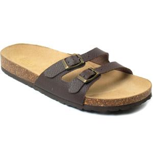 This trendy and practical leather foot bed sandal is ideal for a casual summer look. The Jouble flip