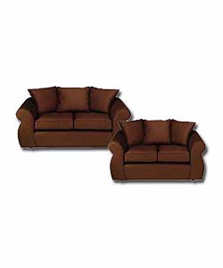 Juliette Chocolate 3 Seater Sofa and 2 Seater Sofa