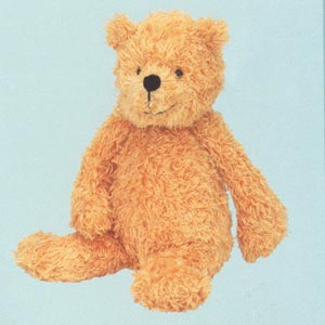 Junglie is a lovely floppy gold curly plush teddy bear. Please give him a home so he stops hanging