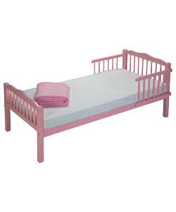 Size (L)149, (W)72, (H)60cm.Suitable for children up to 5 years.Solid pine frame.Includes bed guard 