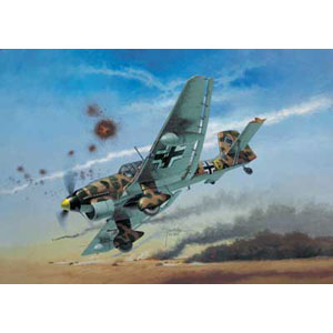 Junkers Ju 87 B-2 / R-2 Stuka plastic kit from German specialists Revell. One of the most feared wea