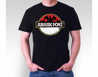 Unbranded Jurassic Poke Black T-Shirt Large ZT Xmas gift