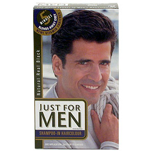 Shampoo-in hair colour.  Actually blends shades of