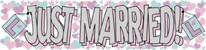 Unbranded Just Married giant banner