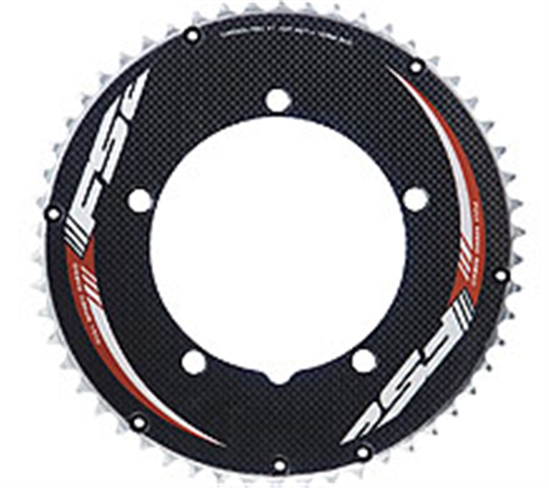 Carbon fibre wrapped aluminium chainring - Precision CNC machined AL7075-T6 - Shifting ramps and