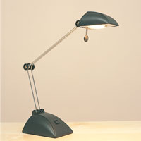This versatile 20 watt halogen desk lamp provides