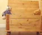 solid pine toy box part of the karol range in antique pine matches karol wardrobe chest and cot