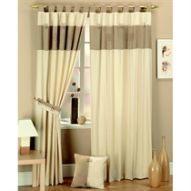 Unbranded Kato Curtains Suede Panel Natural 112cmx137cm
