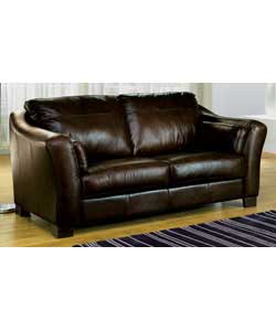 Unbranded Kavala Large Leather Sofa - Chestnut