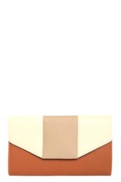 Unbranded Kaysie Contrast Luxe Stripe Clutch
