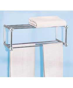 KD Rectangular 2 Shelf Wall Towel Rack