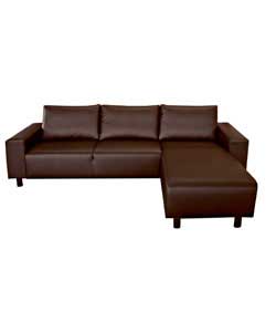 Unbranded Keira Leather Corner Group Chocolate
