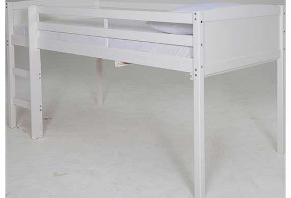 Unbranded Kelsey White Mid Sleeper Bed Frame with Bibby