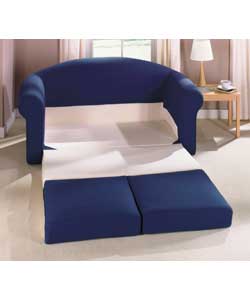 Kelsie Blue Foam Fold-Out Sofabed