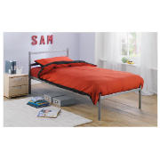 Unbranded Kenny Single Metal Bed with Silentnight Poppy