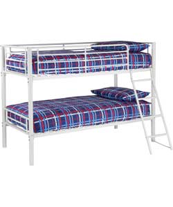Unbranded Kenny White Bunk Bed with Bobby Mattress