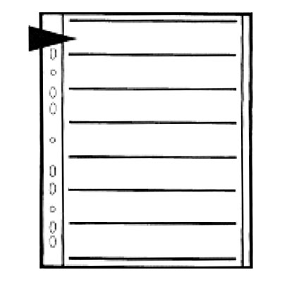 An economical and practical method of storing negatives and contact proof pages. Made from transpare