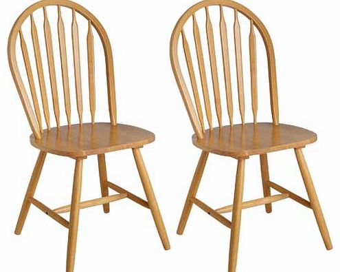 Unbranded Kentucky Pair of Natural Stain Dining Chairs