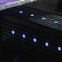 Keso 10 Pack Square 15mm LV 1 Blue LED