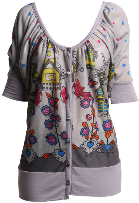 Unbranded Kez bird print cardi