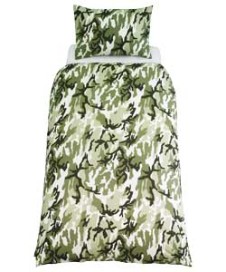 Unbranded Khaki Camouflage Duvet Set - Single