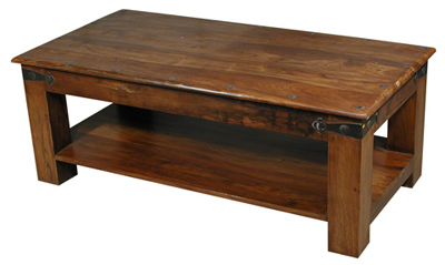 Unbranded KHERI SHEESHAM COFFEE TABLE SQUARE LEG WITH