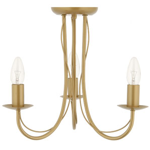 Kia Ceiling Light- 3 Arm- Gold