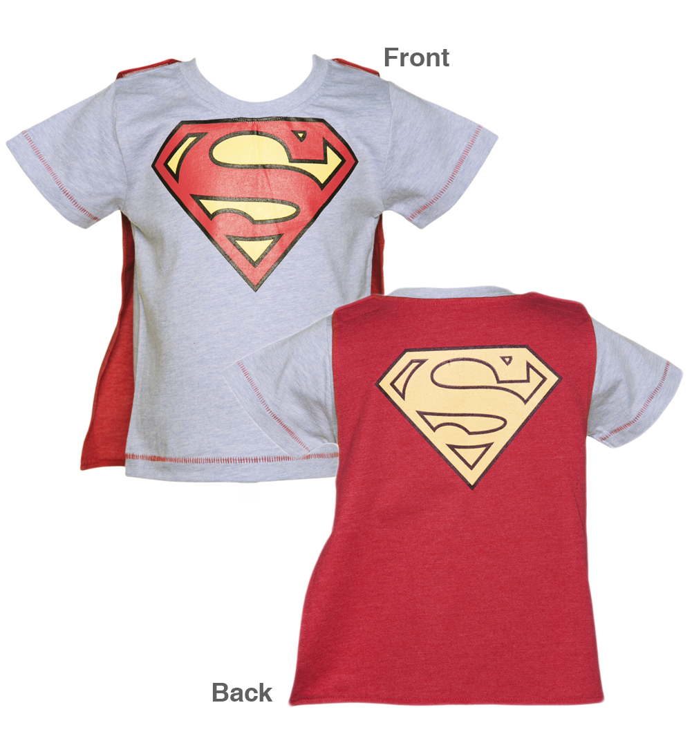 Unbranded Kids Blue Marl DC Comics Superman Logo T-Shirt